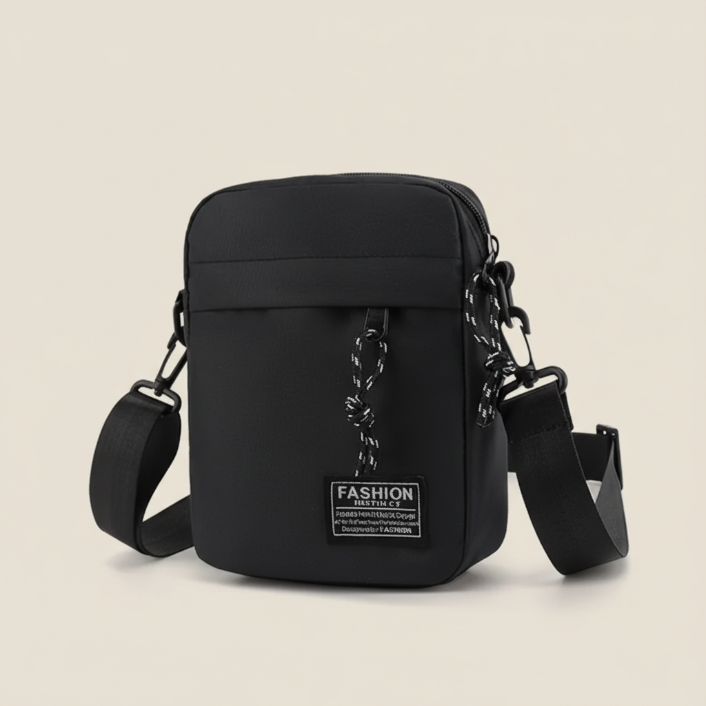Kleine Crossbody-Umhängetasche mit Oxford-Stoff und verstellbarem Riemen