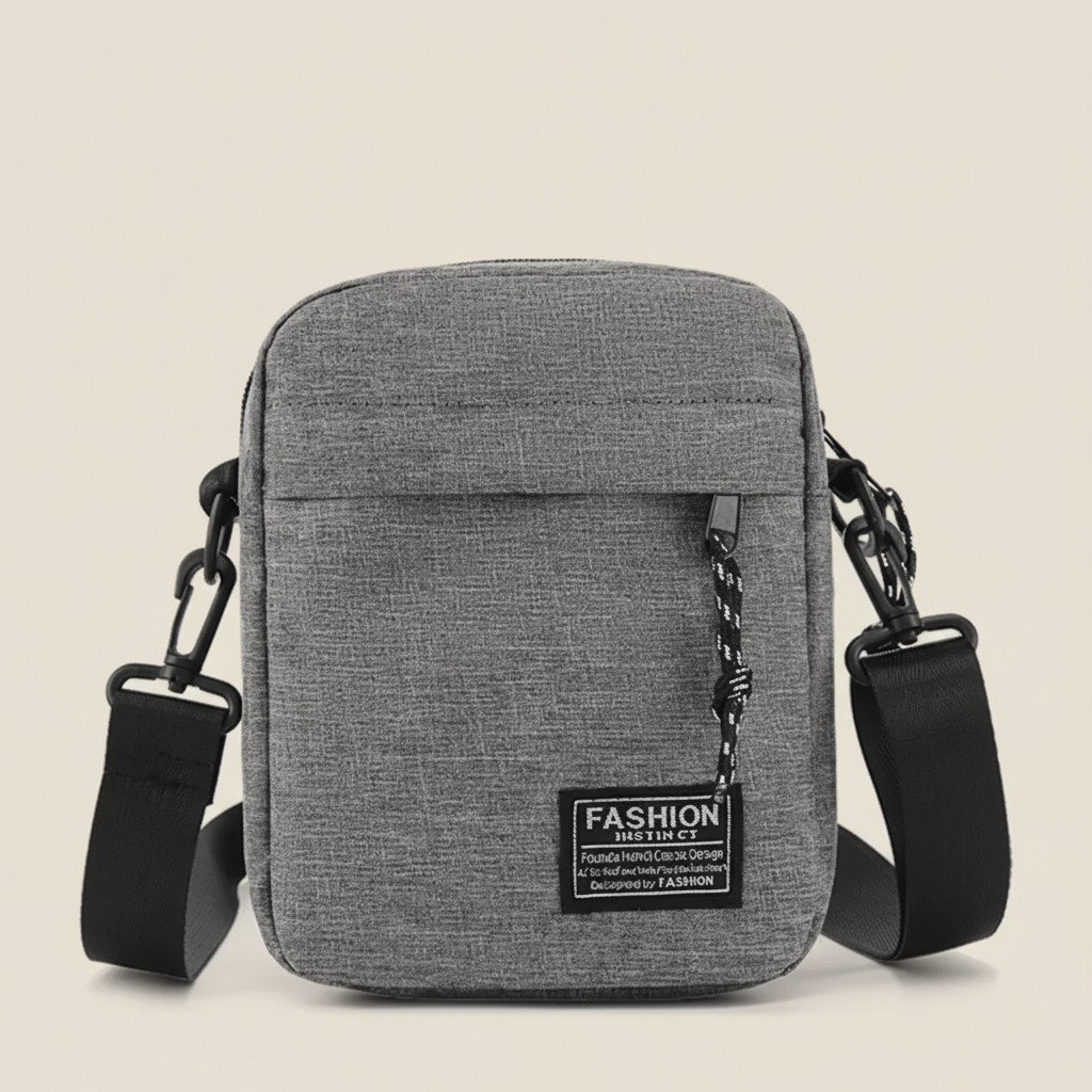 Kleine Crossbody-Umhängetasche mit Oxford-Stoff und verstellbarem Riemen