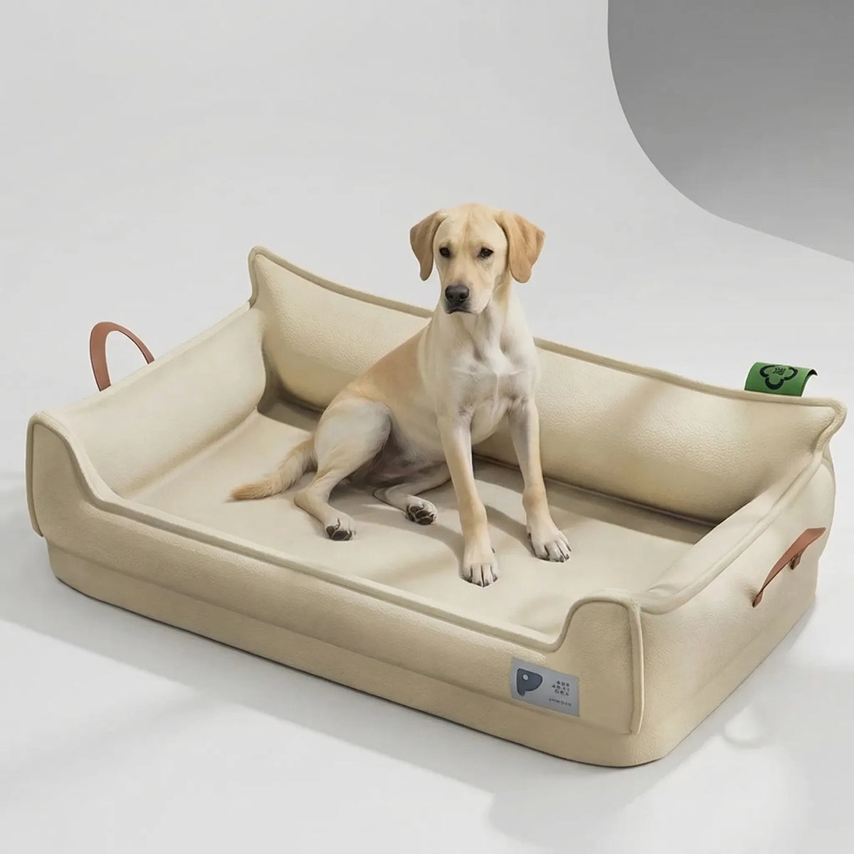 Orthopädisches Hundebett im Sofa-Stil mit abnehmbarem Bezug und rutschfester Unterseite