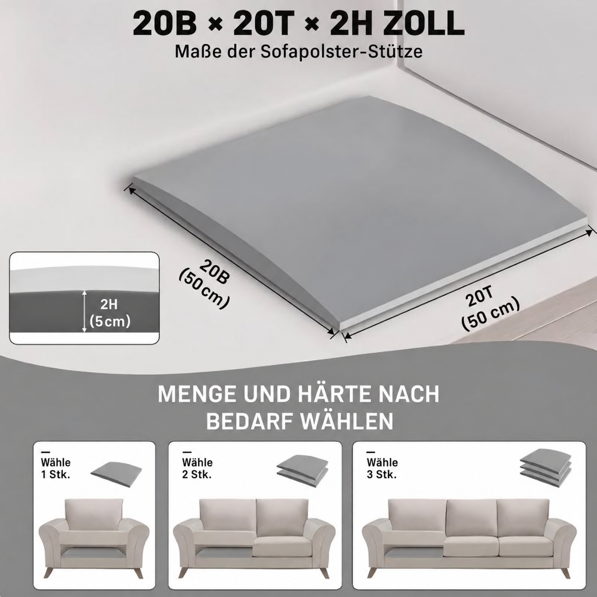 Camp Basel | Sofakissen-Stütze für durchhängende Sitze