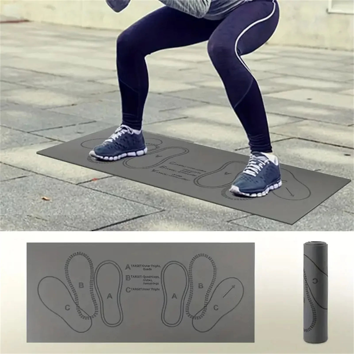 Kompakte Squat-Trainingsmatte mit rutschfester gepolsterter Oberfläche