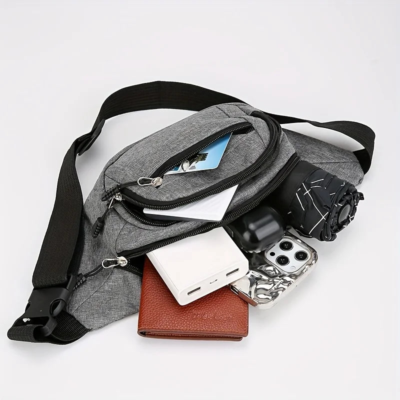 Mehrtaschen-Hüfttasche mit verstellbarem Riemen Crossbody-Tragen