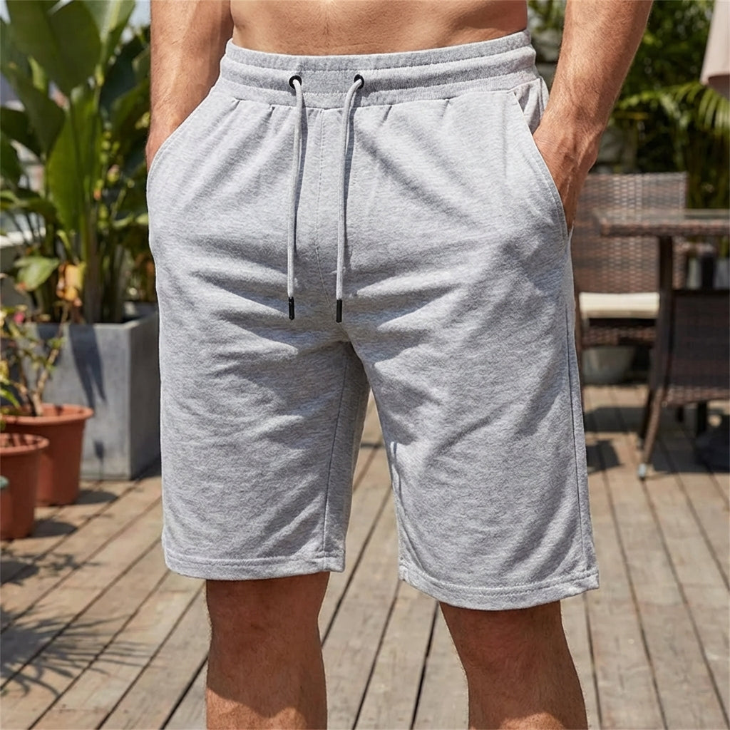 Herren-Shorts lockerer Schnitt mit tiefem Bund und Seitentaschen