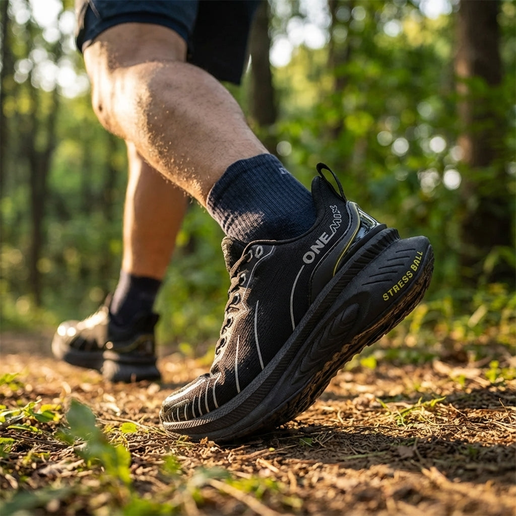 Gedämpfter Straßenlaufschuh atmungsaktiv extra breite Plattform