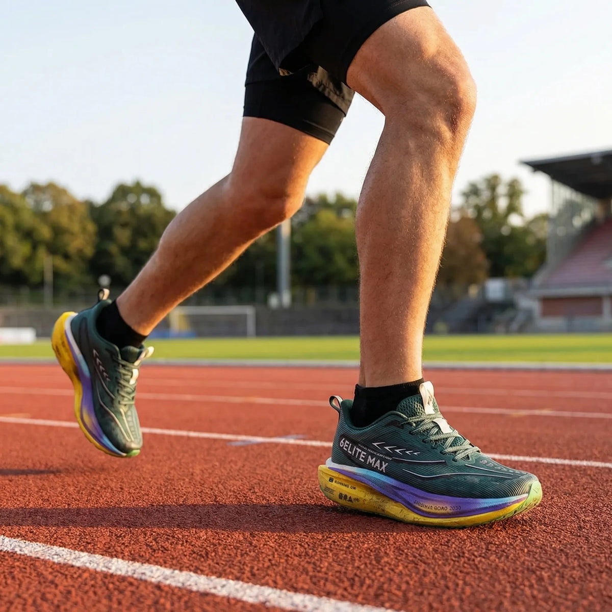 Leichte Laufschuhe mit Karbonplatte rutschfest atmungsaktiv