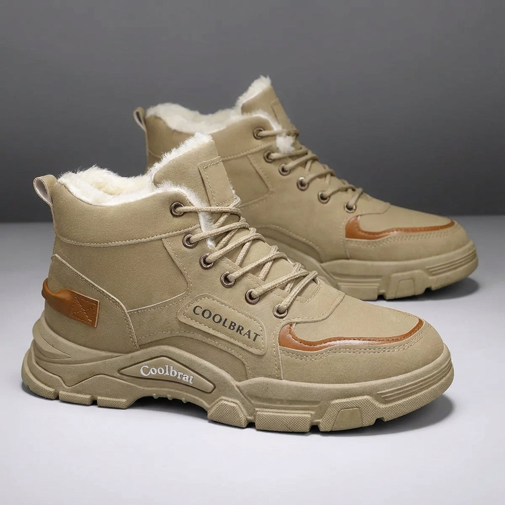 Herrenwinterstiefel mittelhoch mit warmem Innenfutter griffige Sohle