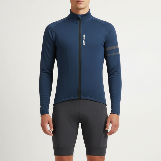 Isolierte Langarm-Radjacke Herren windbeständig warm reflektierend