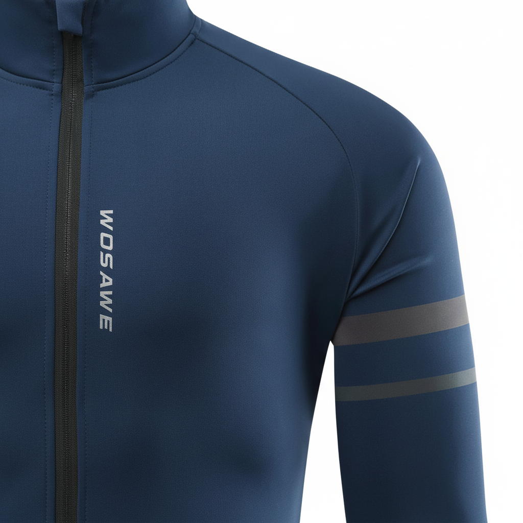 Isolierte Langarm-Radjacke Herren windbeständig warm reflektierend
