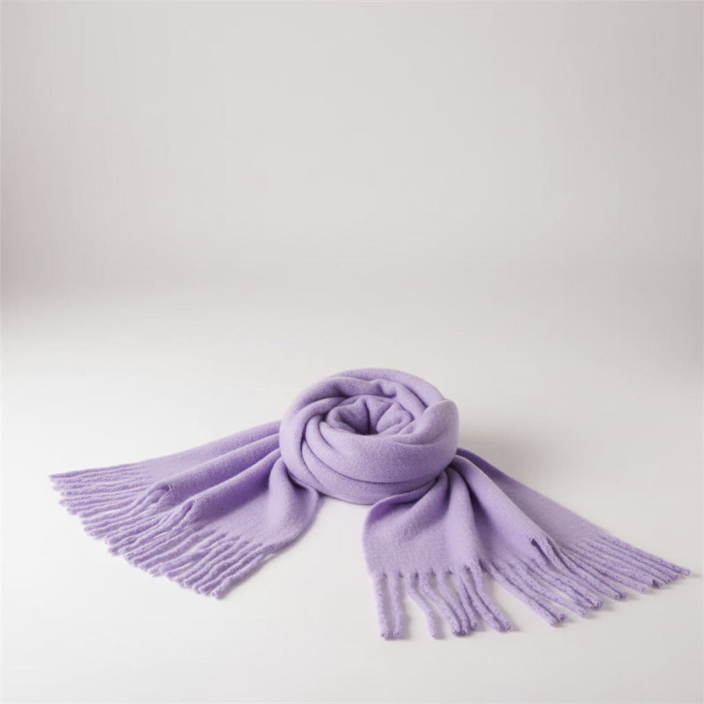 Winterschal übergroß flauschig Strickumhang weich