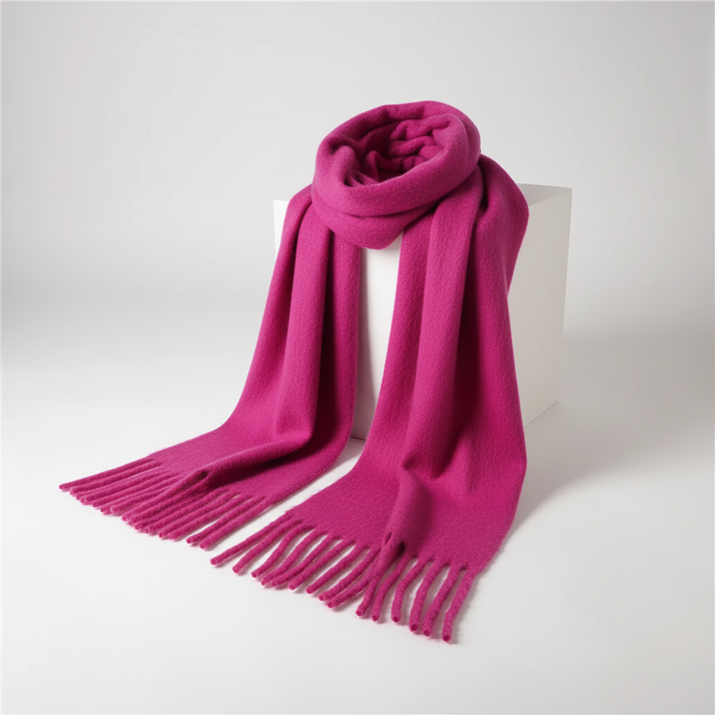 Winterschal übergroß flauschig Strickumhang weich
