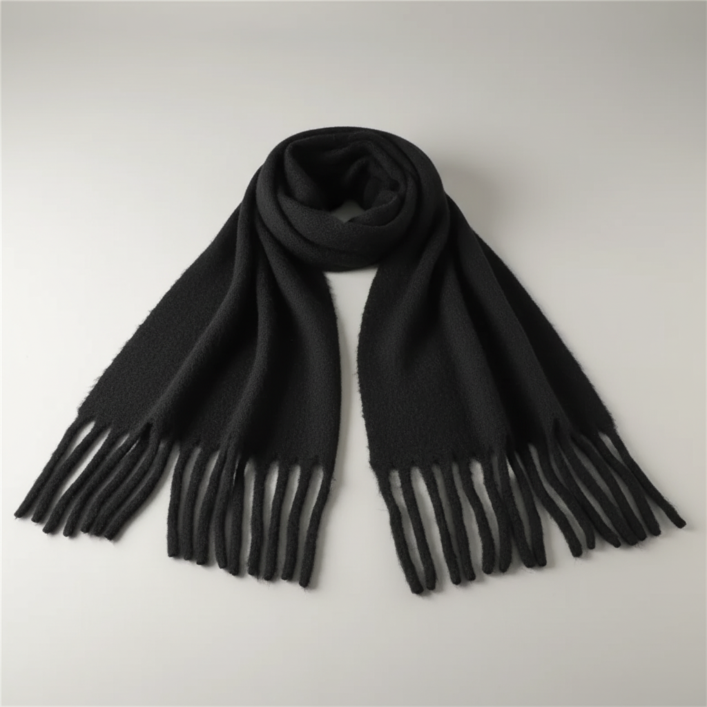 Winterschal übergroß flauschig Strickumhang weich