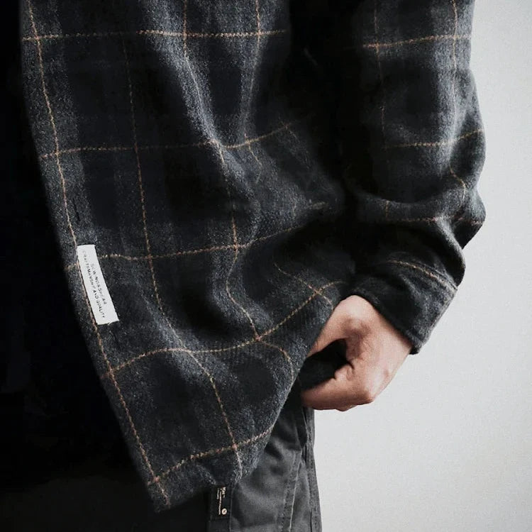 Flanellhemd Karo übergrosse warm Winter Bürstenstoff Streetwear