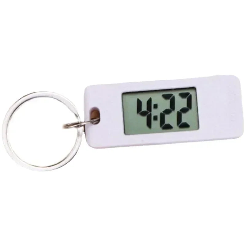Mini LED-Schlüsselanhänger-Uhr mit digitaler Anzeige kompakt tragbar