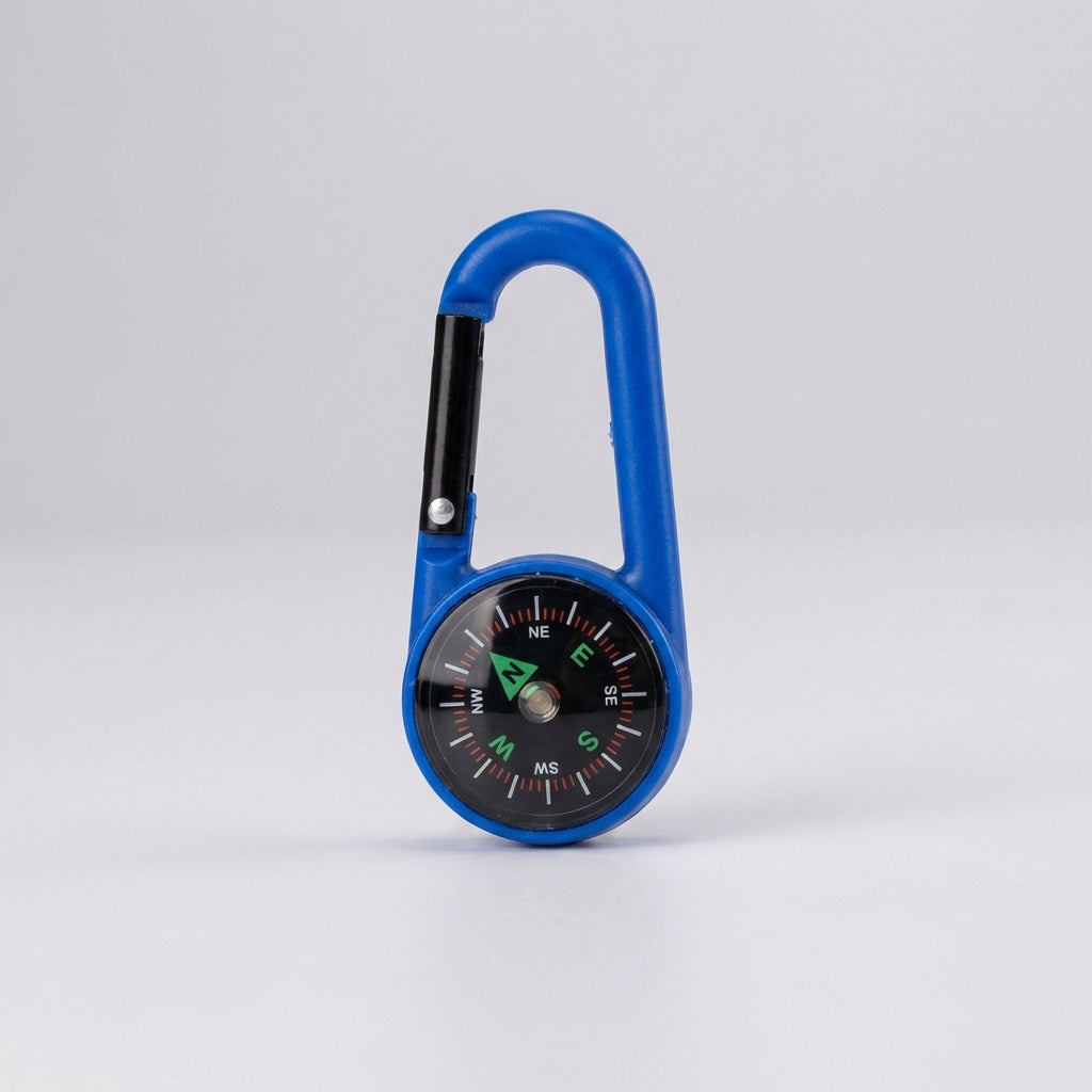 Mini Karabiner-Kompass Schlüsselanhänger mit Federklinke
