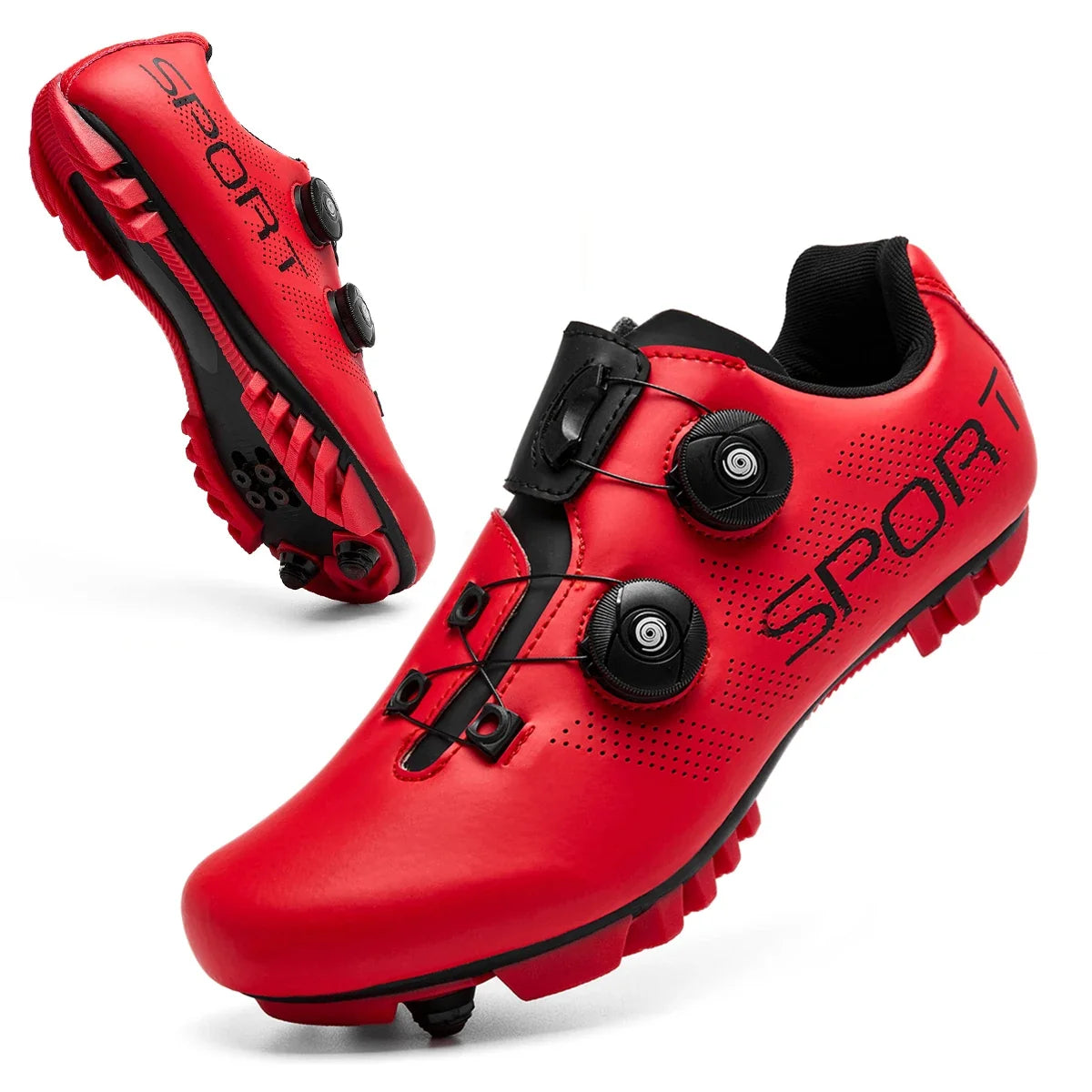 MTB-Rennschuh mit dualen Drehverschlüssen und SPD-Stollen