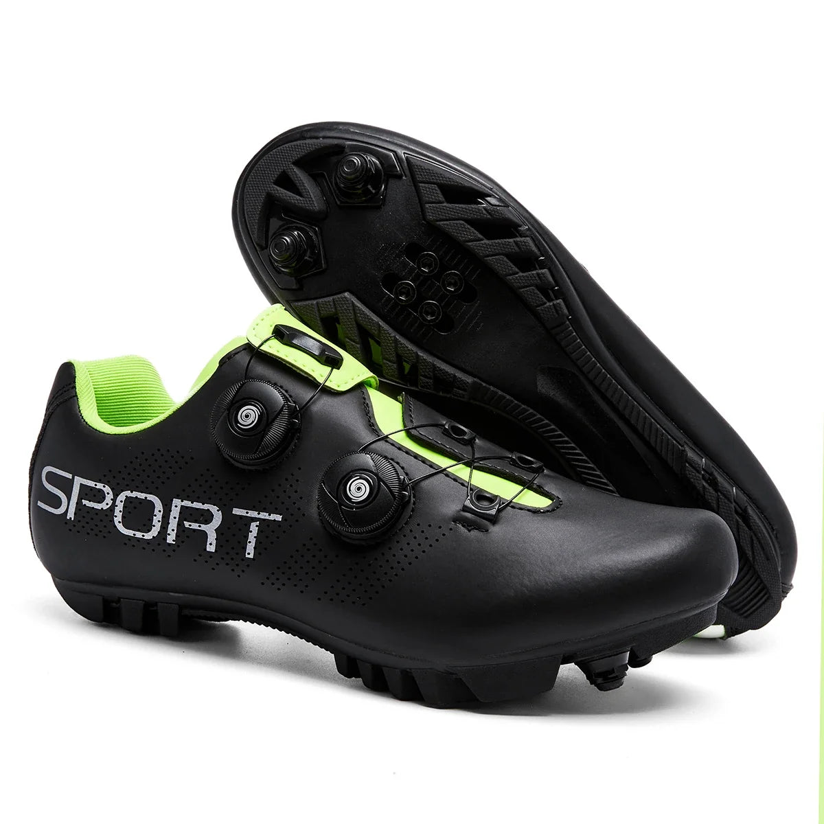 MTB-Rennschuh mit dualen Drehverschlüssen und SPD-Stollen