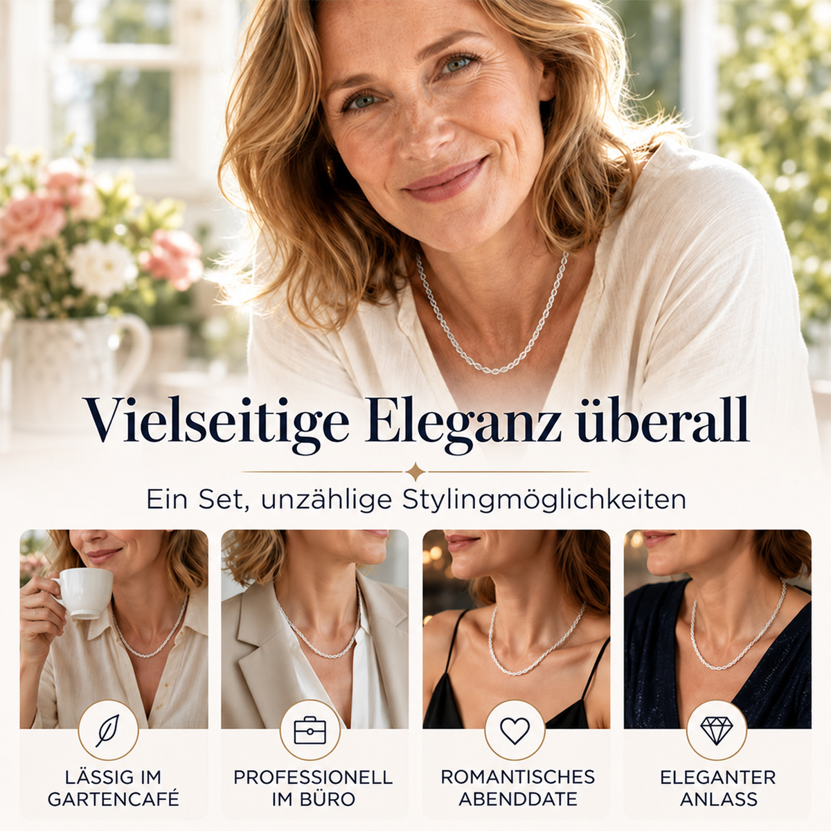 Camp Basel | Trendiges Drachenschuppen-Ketten-Armband & Halskette