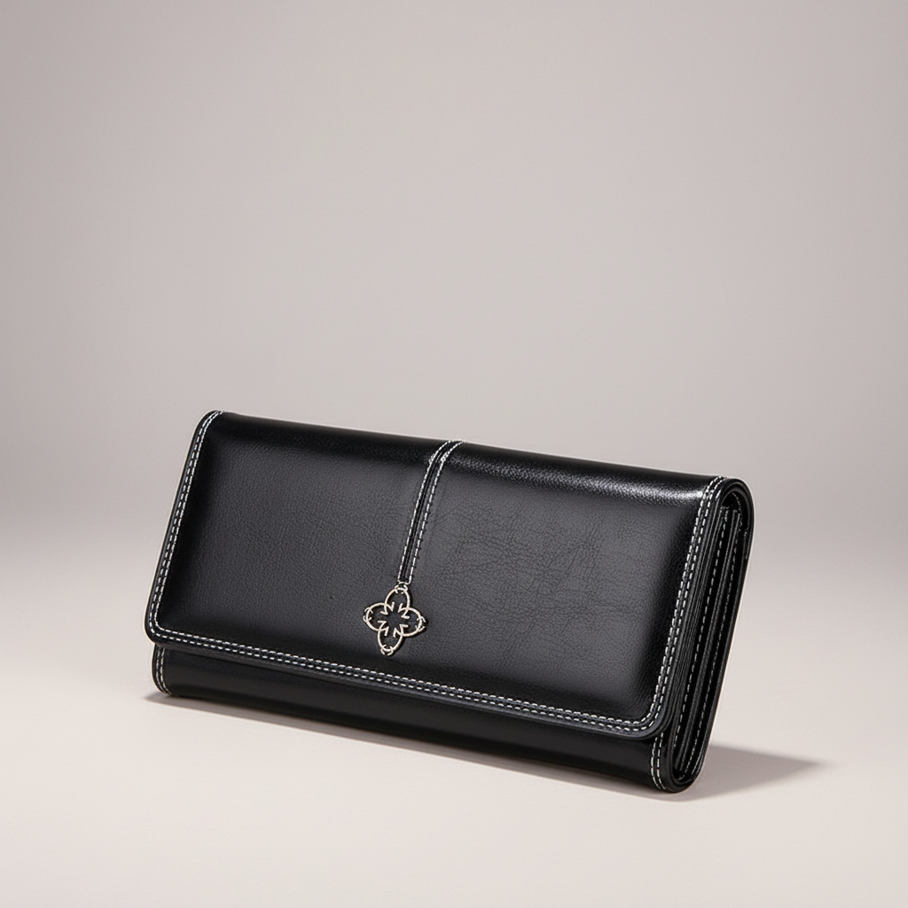 Lange Damenbrieftasche mit Kartenfächern und Münzfach
