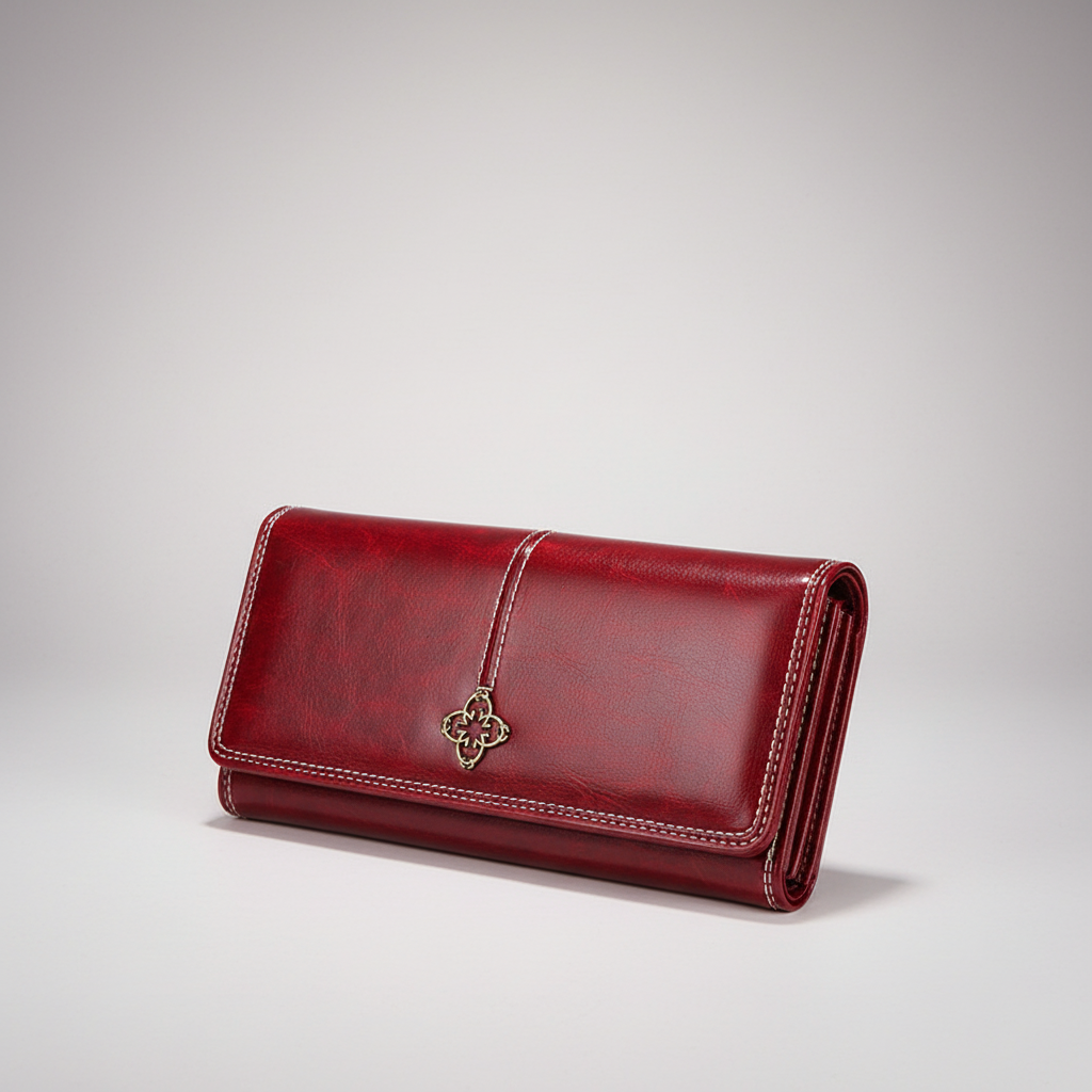 Lange Damenbrieftasche mit Kartenfächern und Münzfach
