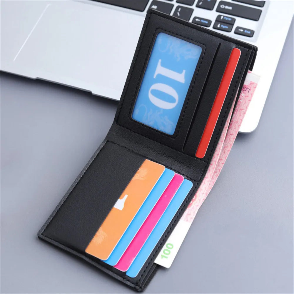 Schlanker Bifold-Geldbeutel mit Reissverschluss-Tasche und Kartenfächern