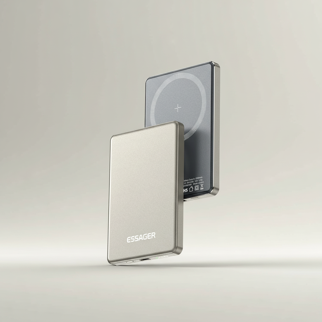 Schlanke magnetische Powerbank mit 20-Watt-Schnellladung und USB-C
