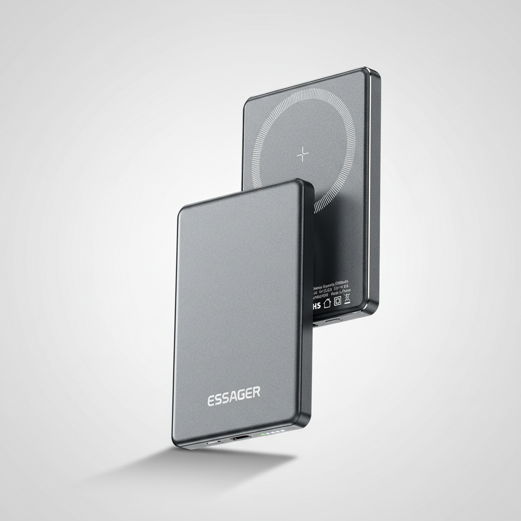 Schlanke magnetische Powerbank mit 20-Watt-Schnellladung und USB-C
