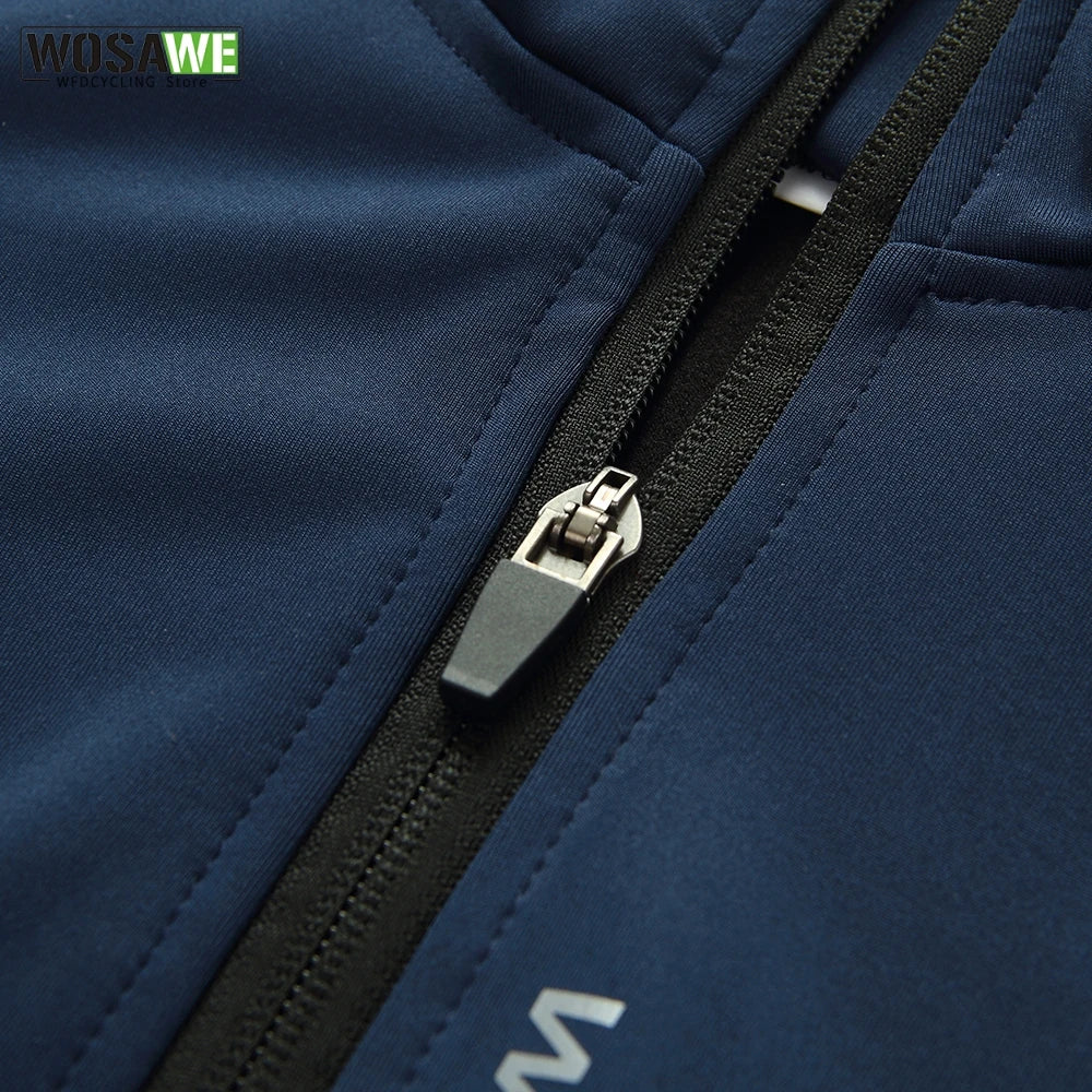 Herren Fahrradjacke thermisch winddicht Slim Fit