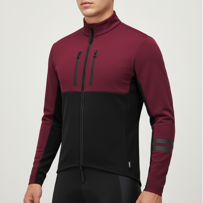 Herren Thermische Radsport-Jacke winddicht isoliert reflektierend