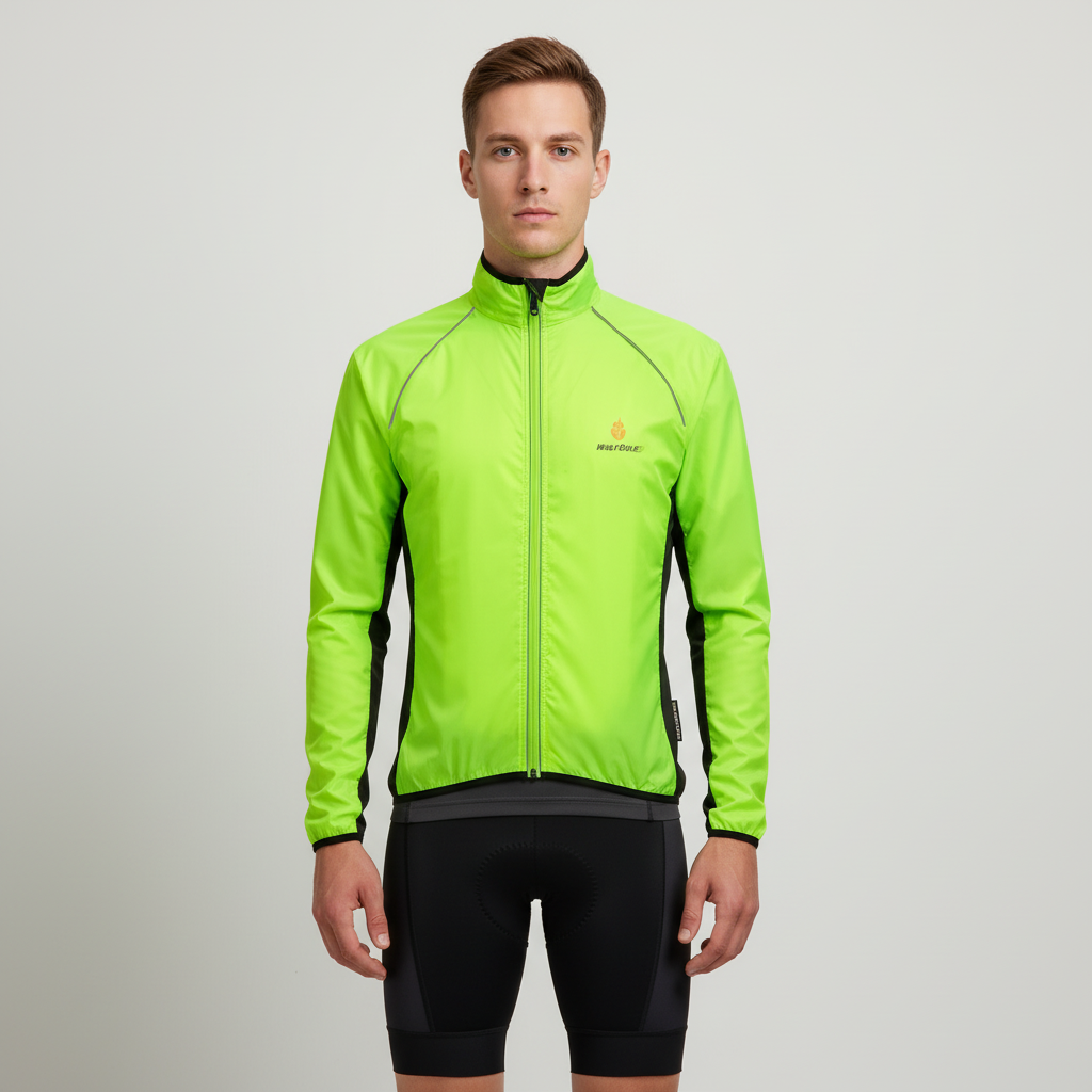 Herren-Radjacke Langarm windundurchlässig reflektierend atmungsaktiv