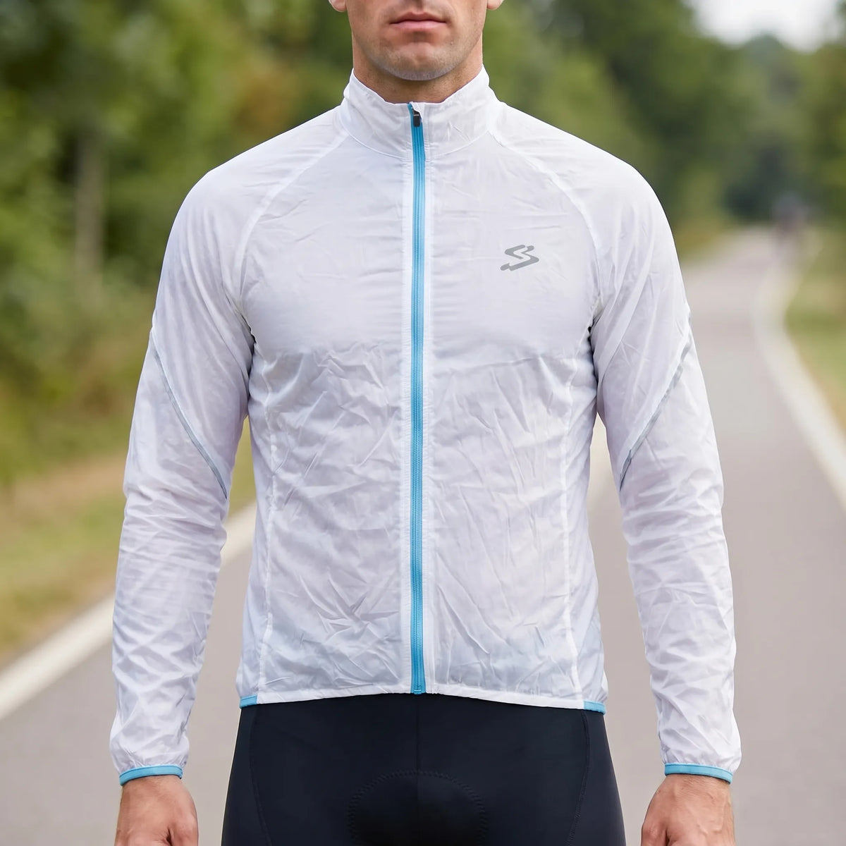 Leichte Radsport-Windjacke wasserabweisend atmungsaktiv kompakt