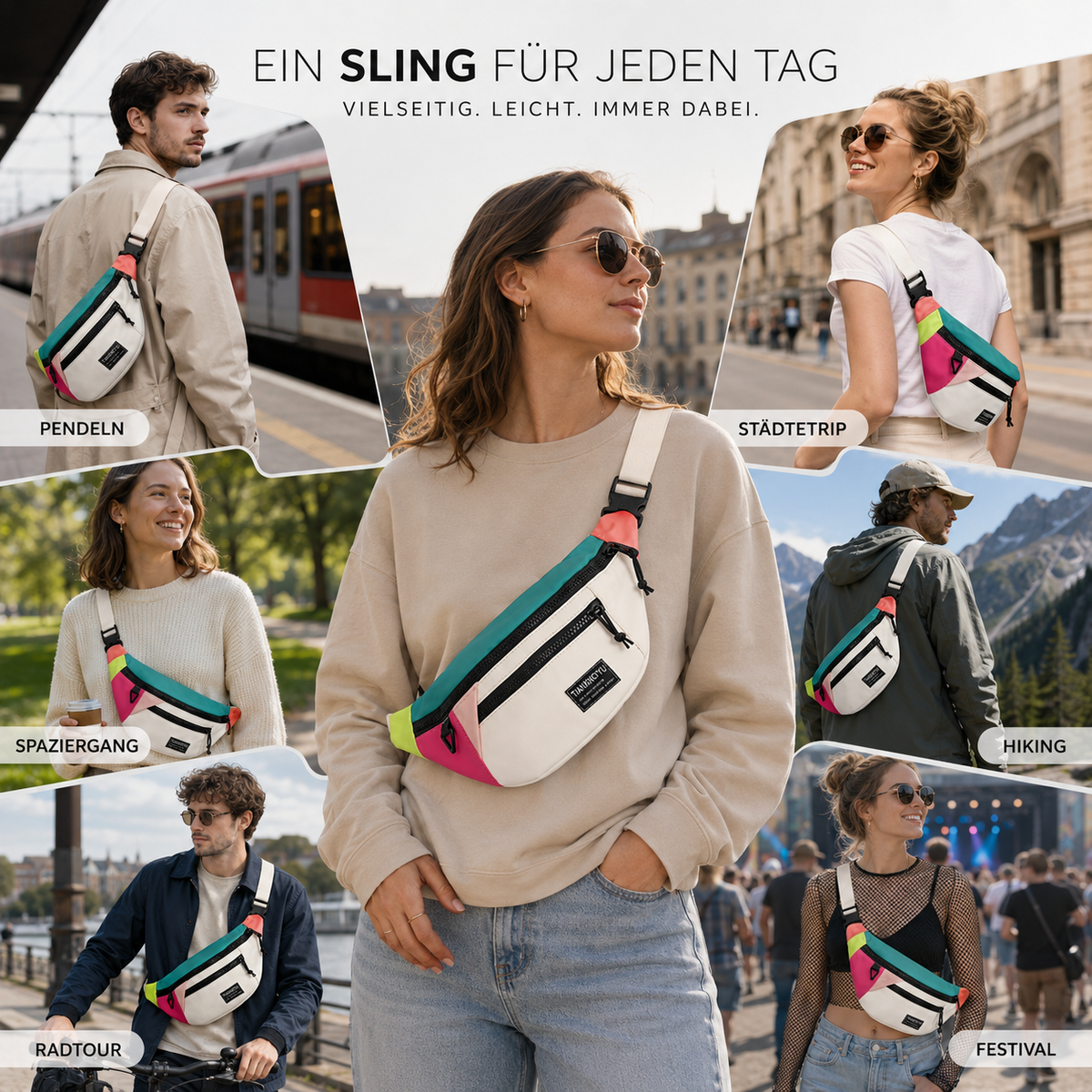 Camp Basel | Veltroxa Lässige Nylon-Crossbody-Tasche
