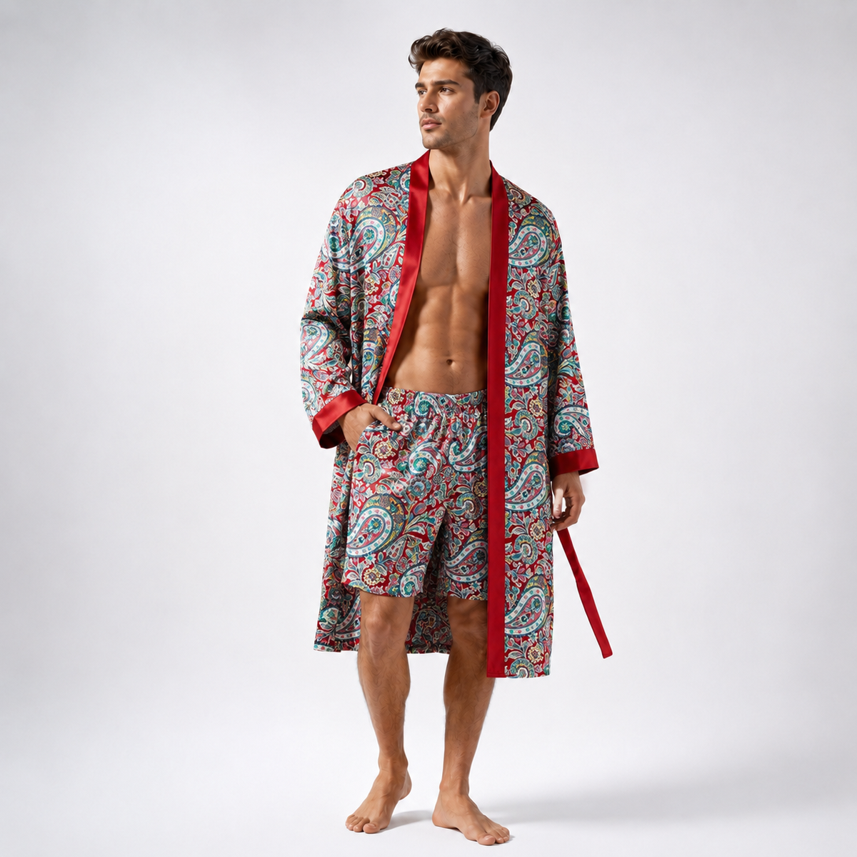 Camp Basel | Velvoro Langer Kimono-Stil Bademantel-Set