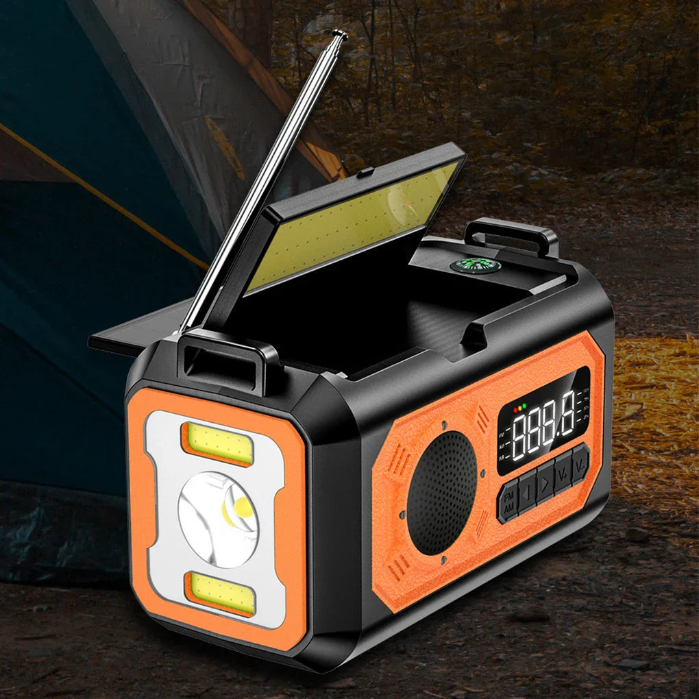 Tragbares Notfallradio Solar Kurbel mit LED-Lampe und NOAA-Empfang