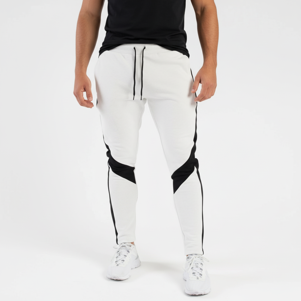 Schlanke Athletic-Jogginghosen mit verstellbarem Kordelzug-Bund