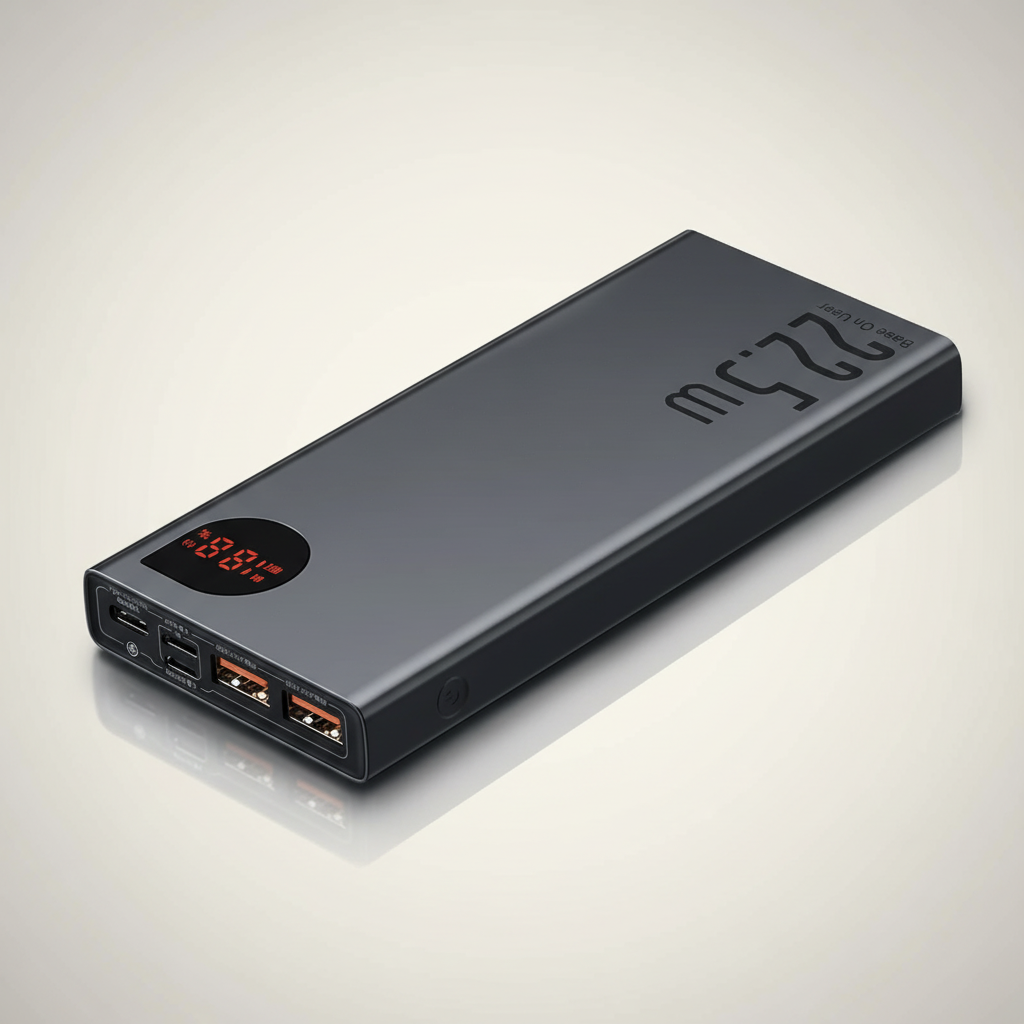 Tragbare Powerbank Metallgehäuse Schnellladung digital Anzeige