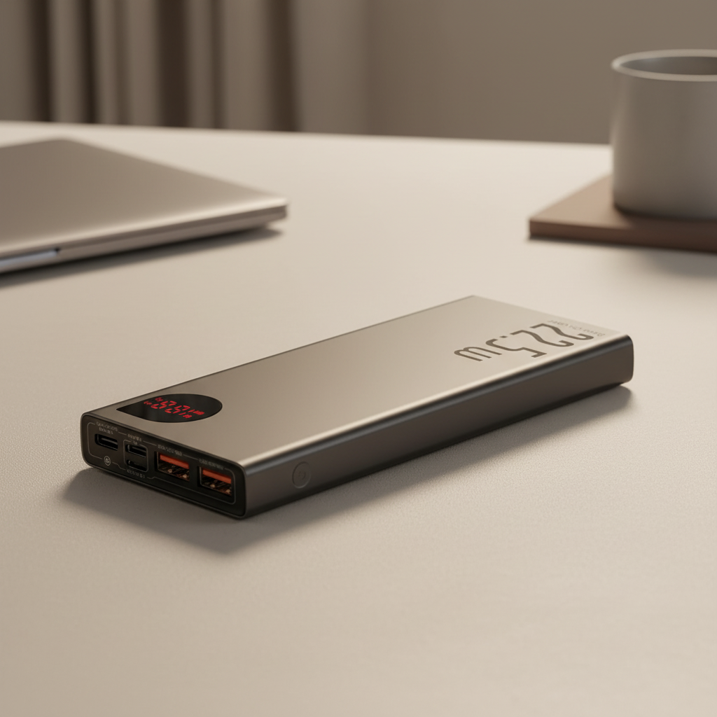 Tragbare Powerbank Metallgehäuse Schnellladung digital Anzeige