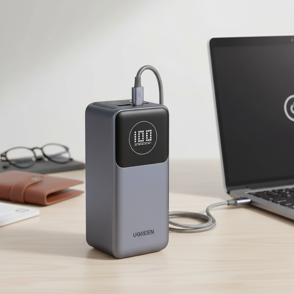 Hochleistungs-Metallpower Bank 100W mit digitalem Display