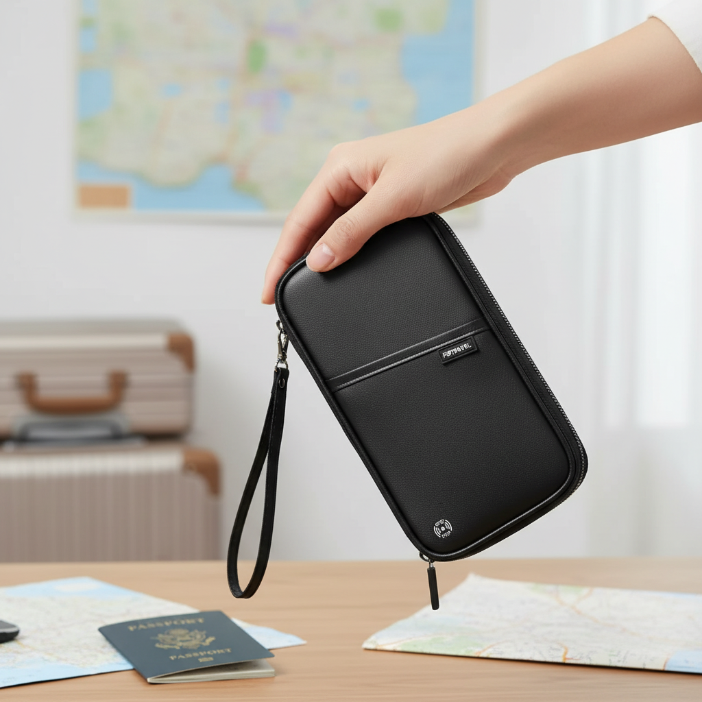 Voyantra RFID-Reisepass-Organizer mit RFID-Blockierschutz