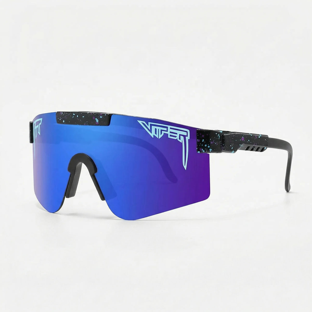 Übergroße Sportsonnenbrille mit Wraparound-Schutzglas und UV400-Gläsern