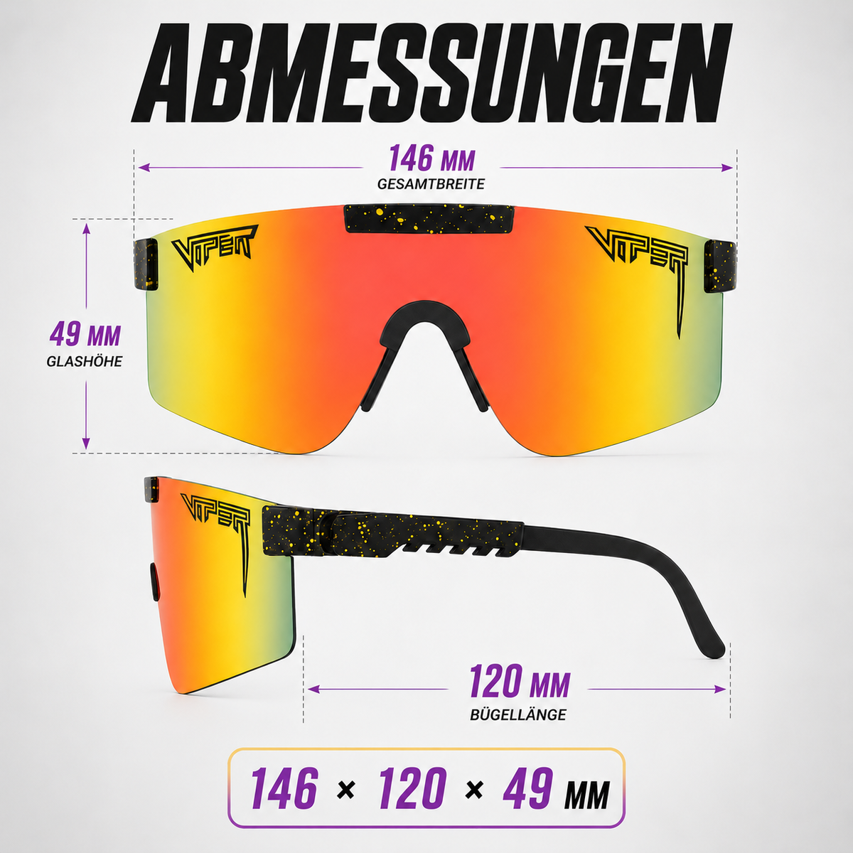 Camp Basel | Vyndra Übergroße Sport-Schutzsonnenbrille