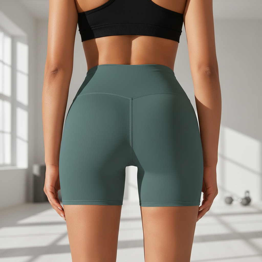 Hochbund-Sporthose Damen Yoga formend atmungsaktiv schnelltrocknend
