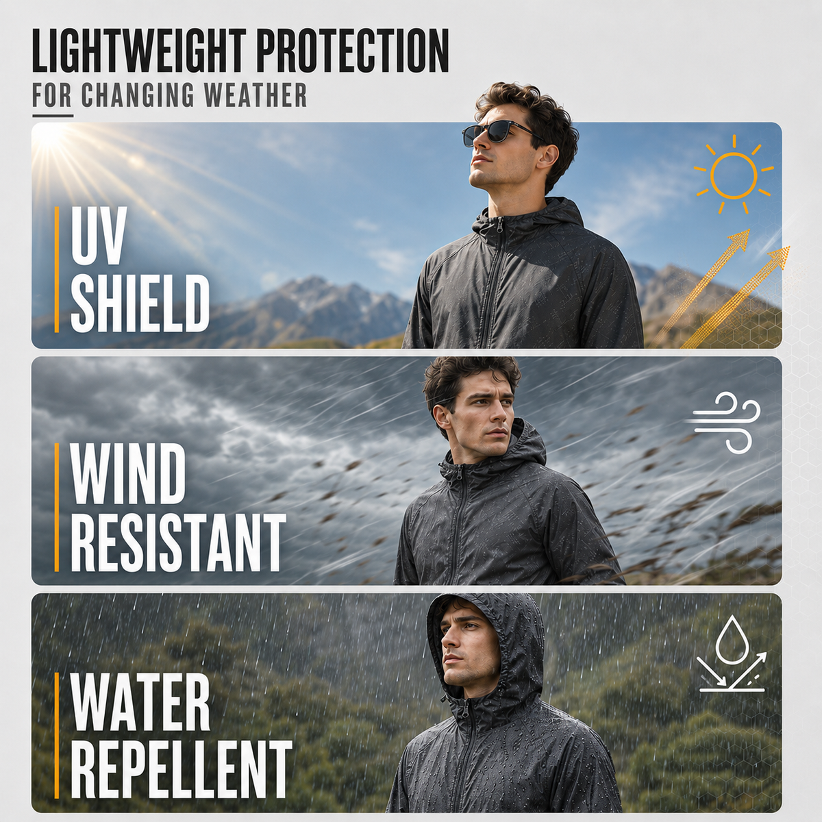 Camp Basel | Zephyria Leichte Kapuzen-Windbreaker