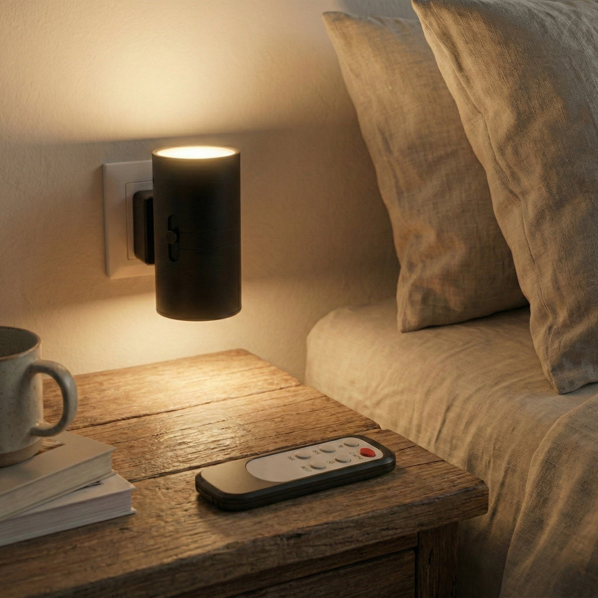 Norvia | Steckdosenlampe mit freier Nachbarbuchse