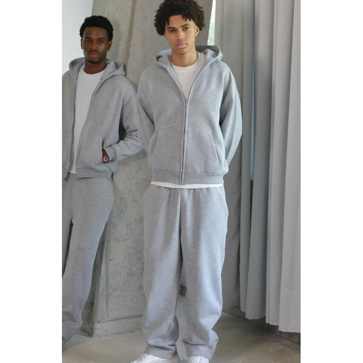 Herren Oversize Zip-Hoodie und Relaxed Sweatpants Set