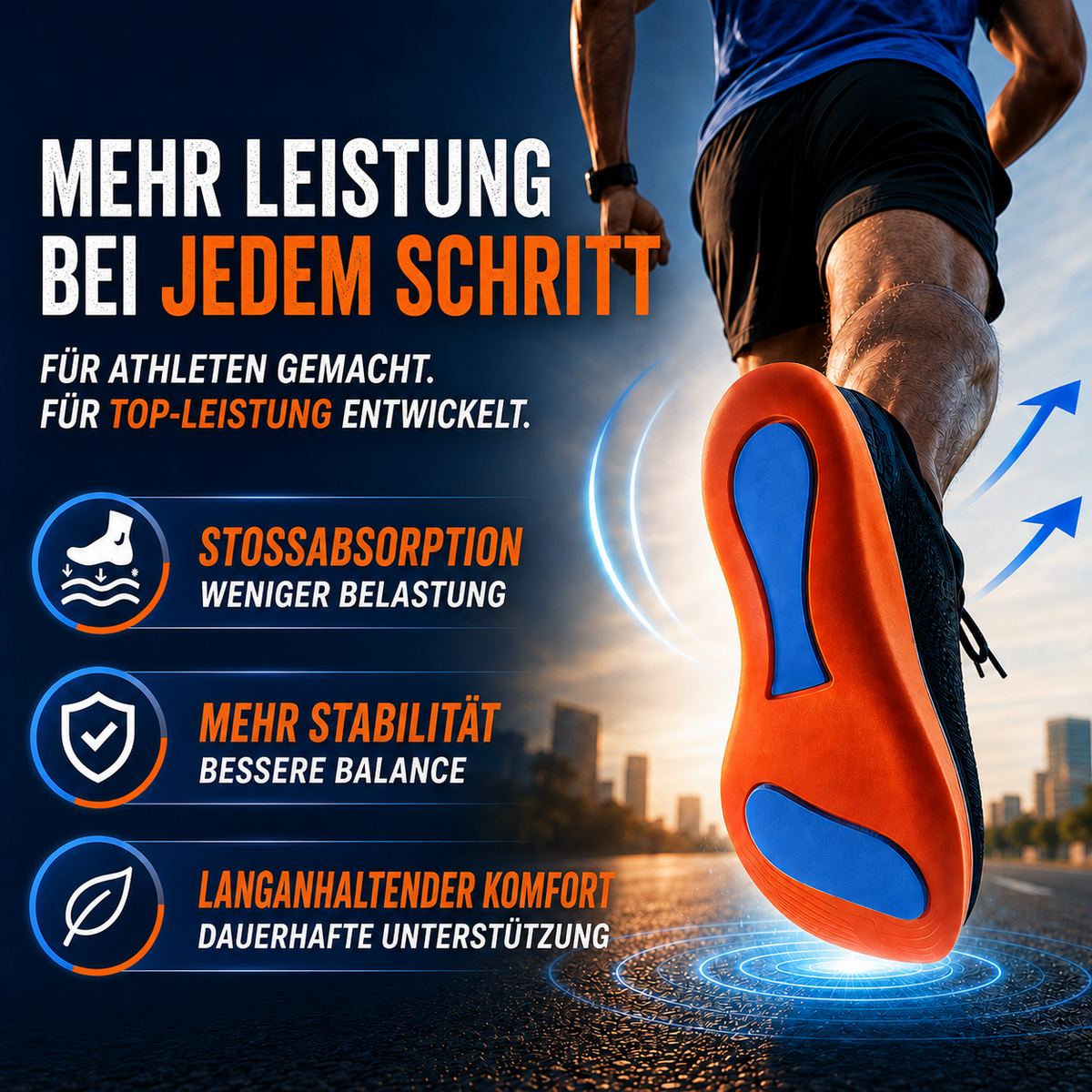 Orthopädische Einlagen | Stützsohlen für Fersensporn und Plattfüße