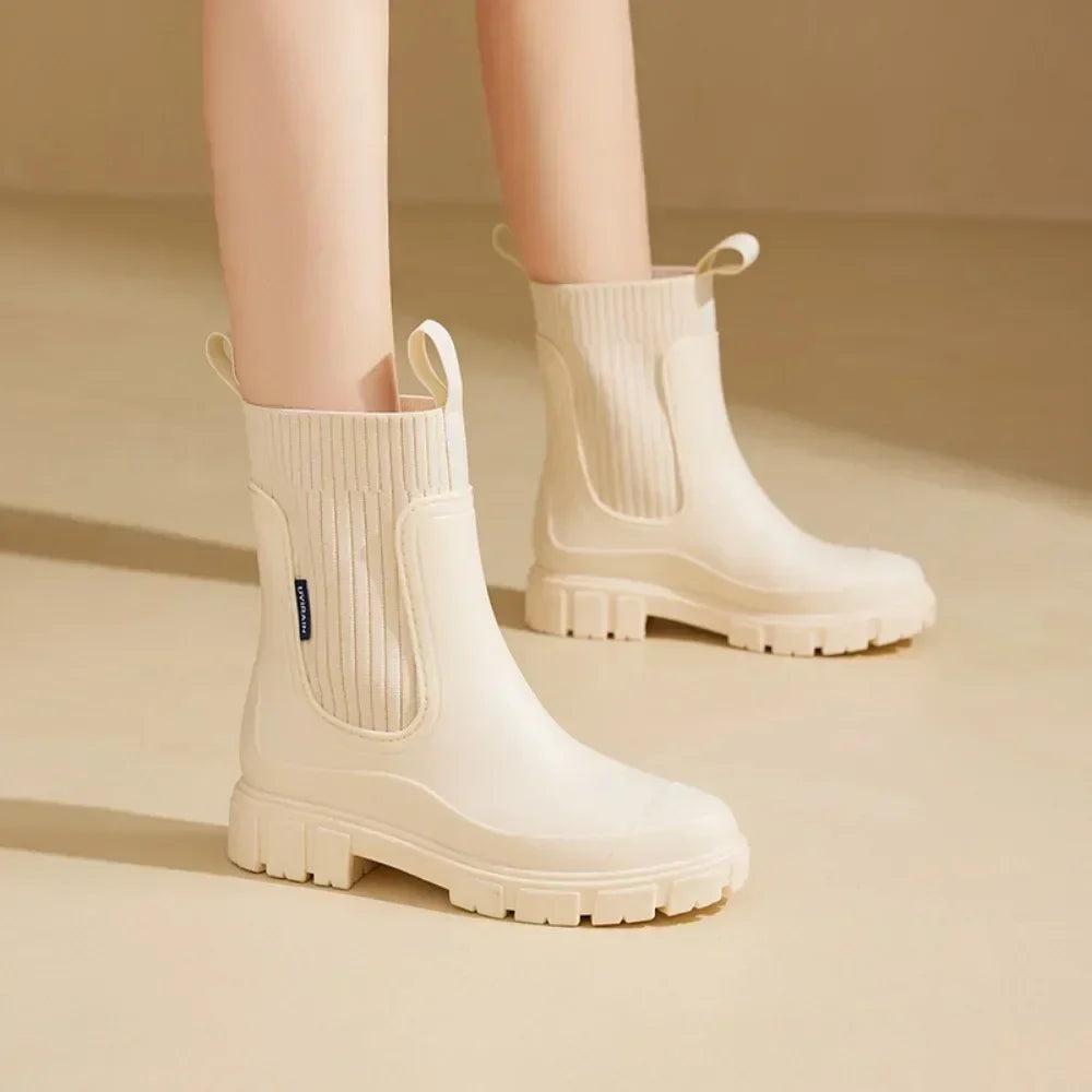 Chelsea Wasserdichte Damen-Regenstiefel mit Komfortsohle