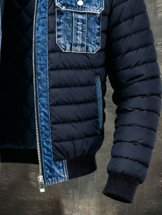 Zacharie - Moderne gesteppte Denim-Jacke