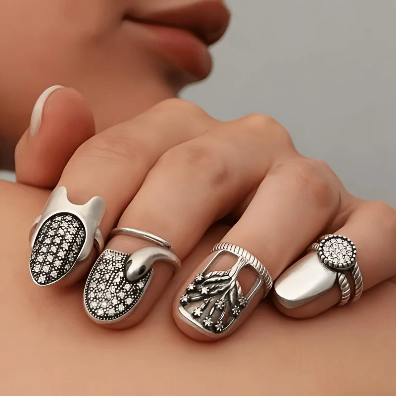 Verstellbare Nagelringe – 4 Stk.