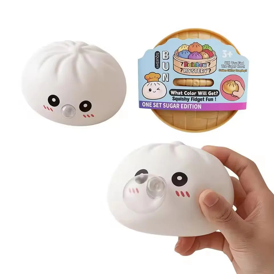 Dumpling Squishy Toy – Slow Rise Stressabbau Squeeze | Dämpfer-Käfig Design | 12 sammelbare Stile