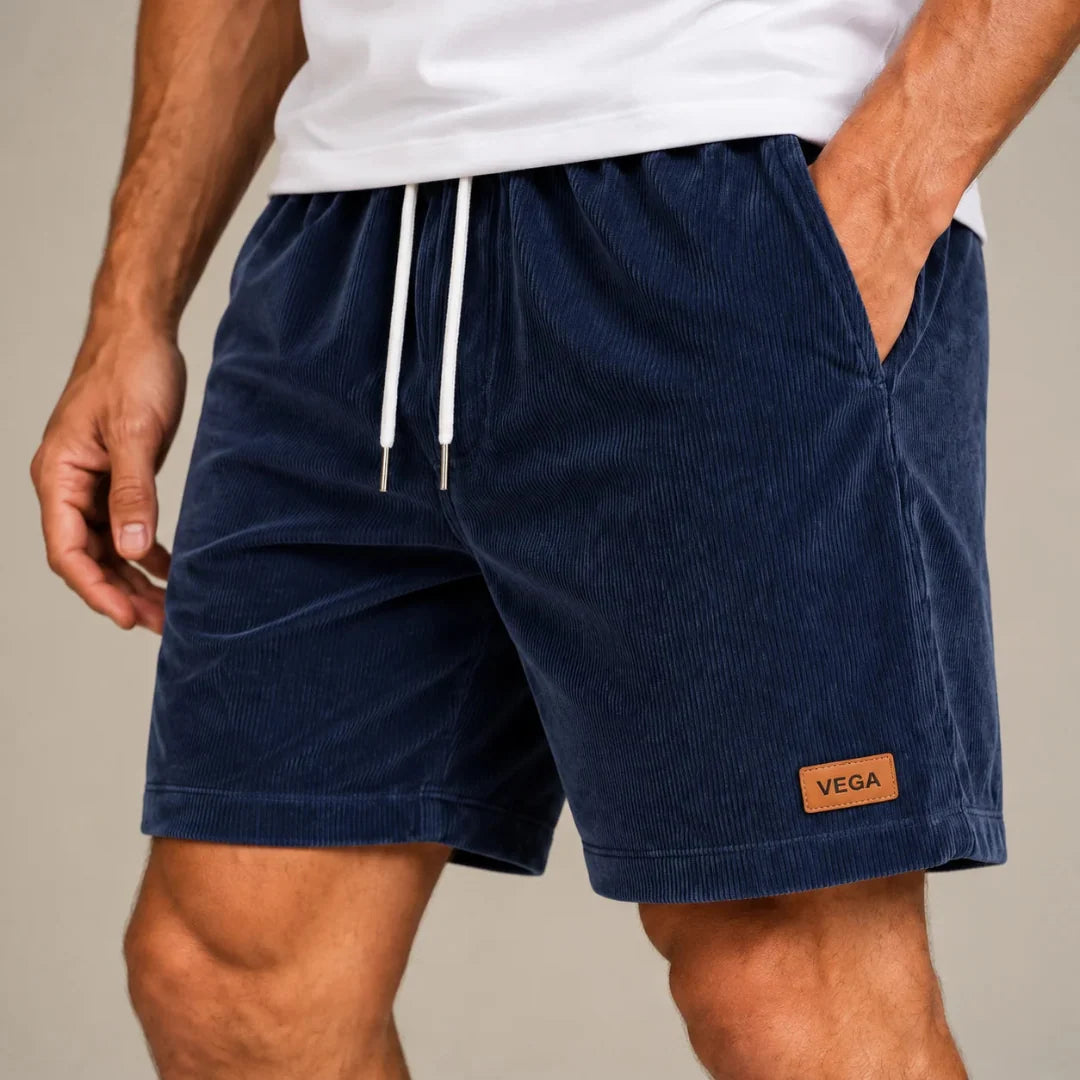 Shorts Bermuda für Herren aus geripptem Cord Samt